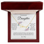 To My Beautiful Daughter From Mom | Hold This Close and Feel My Love Personalized Necklace - United Trend
