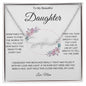 To My Beautiful Daughter From Mom | Hold This Close and Feel My Love Personalized Necklace - United Trend