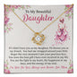 To My Beautiful Daughter | You Are The Light In My Heart Knot Necklace - United Trend