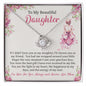 To My Beautiful Daughter | You Are The Light In My Heart Knot Necklace - United Trend