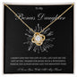 To My Bonus Daughter | Shine Like The Brightest Star Love Knot Necklace - United Trend