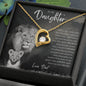 To My Daughter From Dad | I'm Always Right There Heart Necklace - United Trend