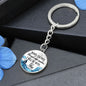 When You Pass Through Deep Waters I Will Be With You | Optional Engraving | Circle Keychain - United Trend