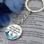 When You Pass Through Deep Waters I Will Be With You | Optional Engraving | Circle Keychain - United Trend