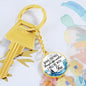 When You Pass Through Deep Waters I Will Be With You | Optional Engraving | Circle Keychain - United Trend