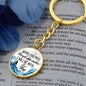 When You Pass Through Deep Waters I Will Be With You | Optional Engraving | Circle Keychain - United Trend