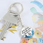 When You Pass Through Deep Waters I Will Be With You | Optional Engraving | Circle Keychain - United Trend