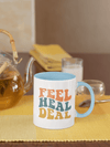 Feel Heal Deal Two - Tone Coffee Mug, 15oz - United Trend