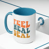 Feel Heal Deal Two - Tone Coffee Mug, 15oz - United Trend