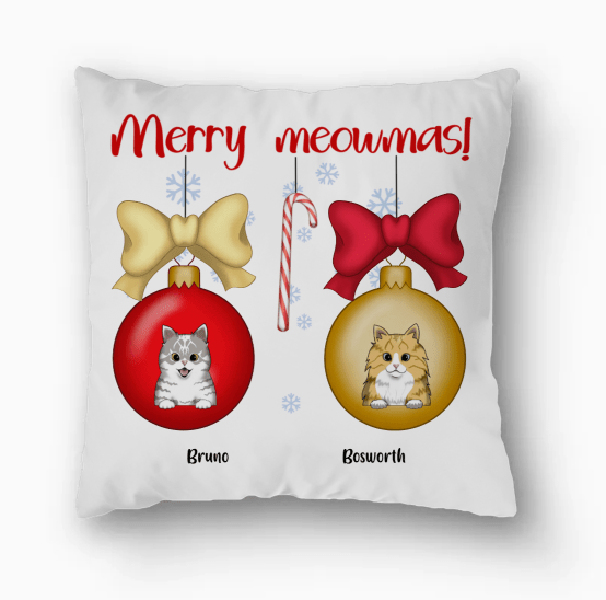 Merry Meowmas Cat Pillow | Large 1 - 3 Cats - United Trend