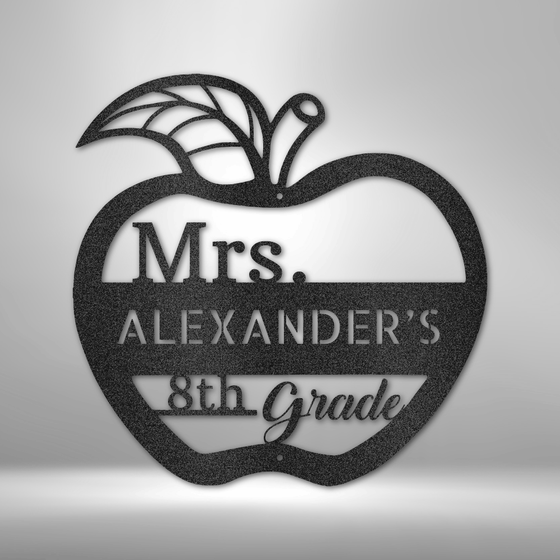 Teacher Appreciation Monogram - Steel Sign - United Trend