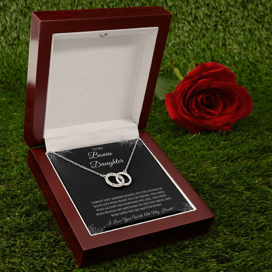 To My Bonus Daughter | Love You No Matter What Perfect Pair Necklace - United Trend