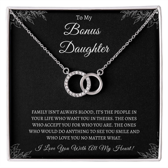 To My Bonus Daughter | Love You No Matter What Perfect Pair Necklace - United Trend