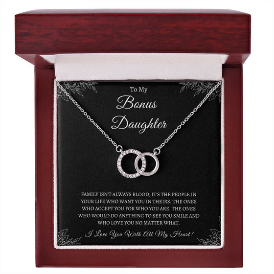 To My Bonus Daughter | Love You No Matter What Perfect Pair Necklace - United Trend
