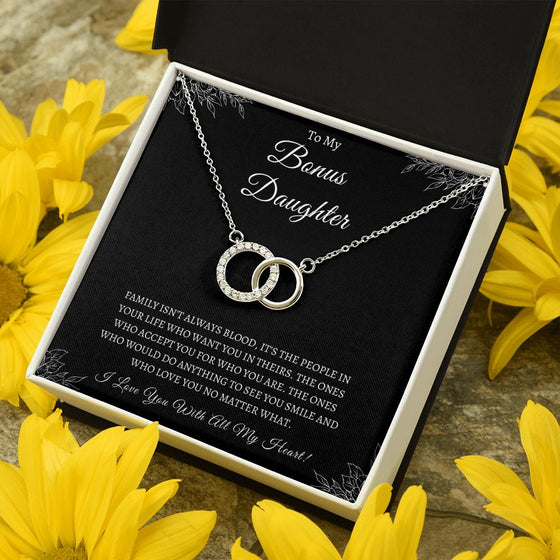 To My Bonus Daughter | Love You No Matter What Perfect Pair Necklace - United Trend