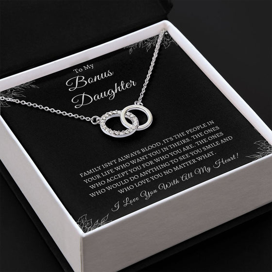 To My Bonus Daughter | Love You No Matter What Perfect Pair Necklace - United Trend