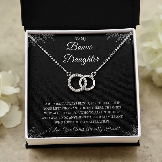 To My Bonus Daughter | Love You No Matter What Perfect Pair Necklace - United Trend