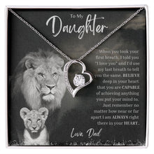  To My Daughter From Dad | I'm Always Right There Heart Necklace - United Trend