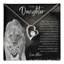  To My Daughter From Mom | I'm Always Right There | CZ Forever Love Necklace - United Trend