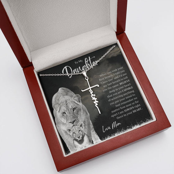 To My Daughter | I'm Always Right There | Faith Cross Necklace - United Trend