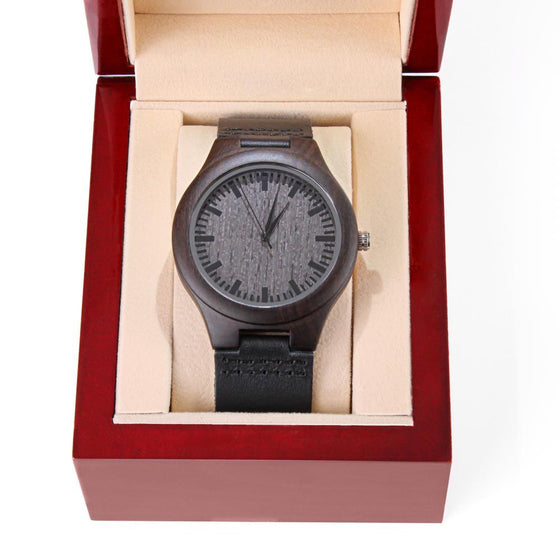 To My Son Never Forget That I Love You | Love Mom | Engraved Wooden Watch - United Trend