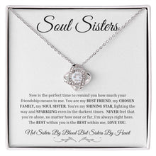  To My Soul Sister Best Friend Necklace | Sisters By Heart | Love Knot CZ Gold Necklace - United Trend