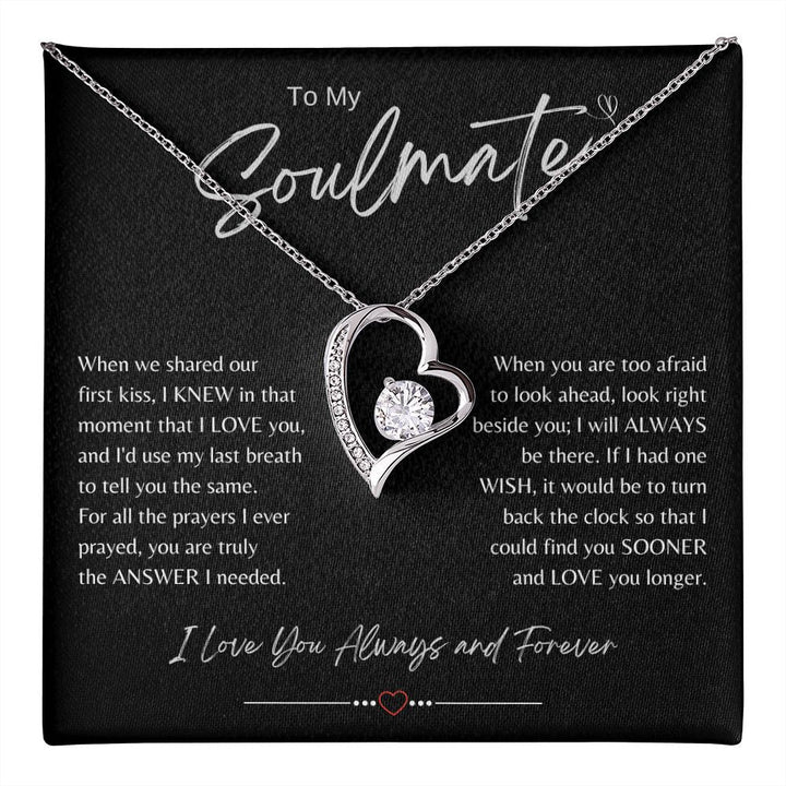 To My Soulmate | You Are Truly The Answer | Forever Love CZ Necklace - United Trend